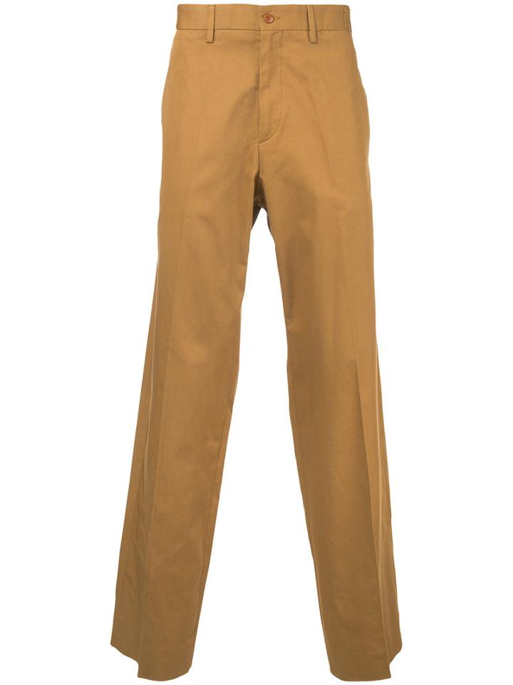Stella Mccartney - Chino Trousers - Men - Cotton - 46, Yellow/orange, Cotton