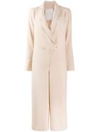 Loulou Double-breasted Jumpsuit - Neutrals