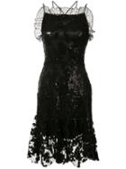 Rodarte - Embroidered Shift Dress - Women - Silk/nylon/polyester - 6, Black, Silk/nylon/polyester