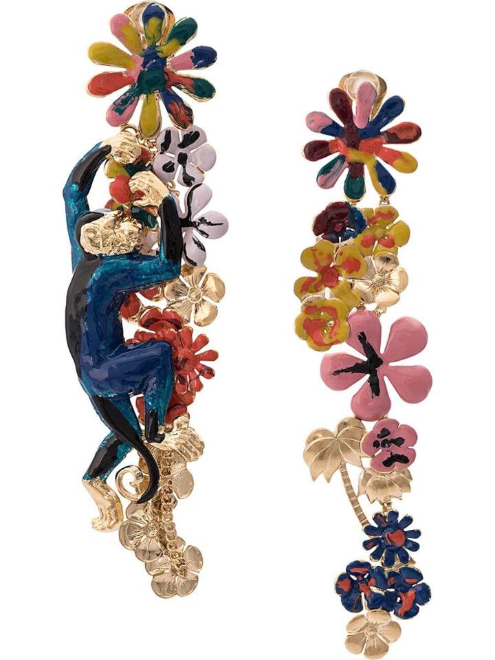Missoni Climbing Monkey Drop Earrings - Multicolour
