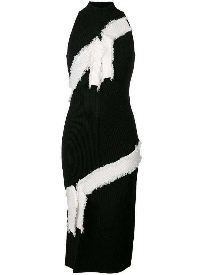 Jonathan Simkhai Ribbed Bandage Halter Dress - Black