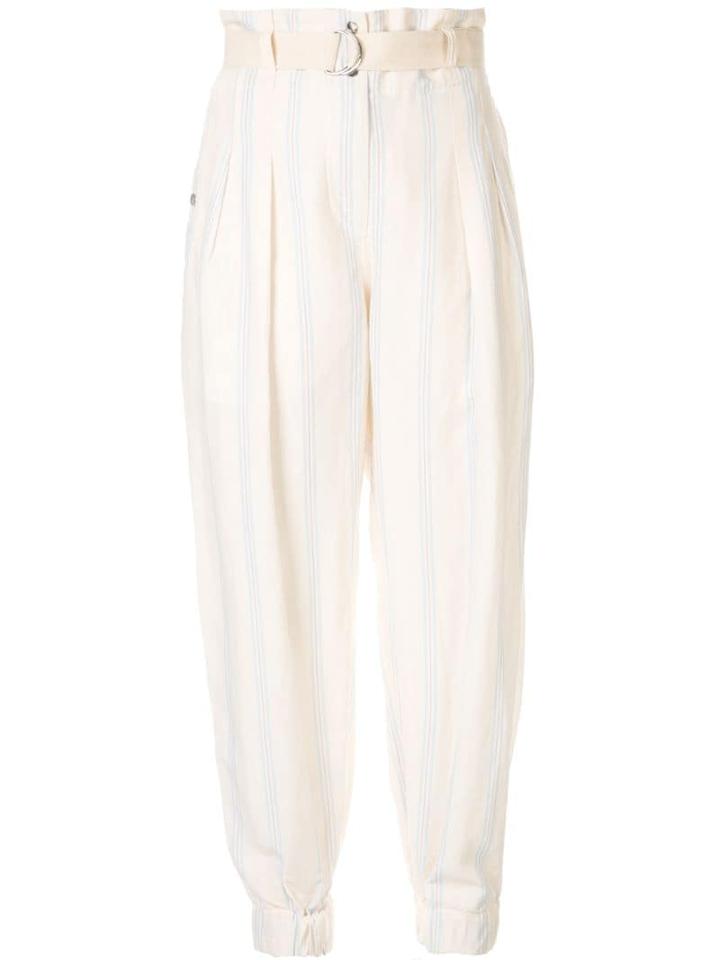 Lee Mathews Madox Stripe Trousers - Neutrals