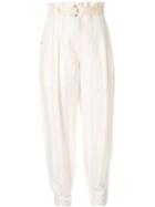 Lee Mathews Madox Stripe Trousers - Neutrals