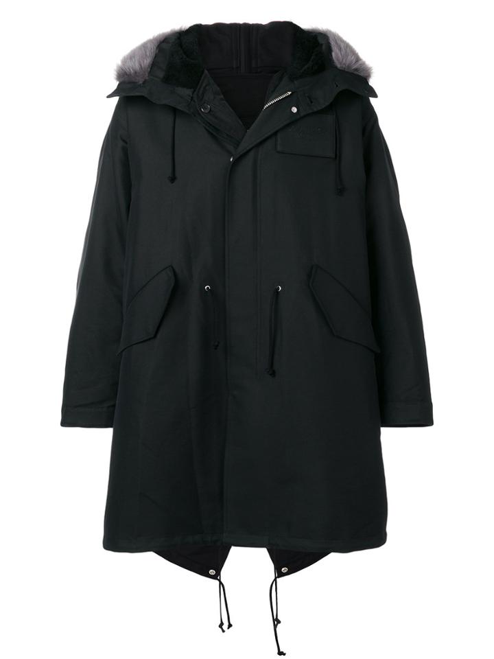 Calvin Klein Oversized Parka Coat - Black