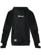 Ktz - Cut-detail Hooded Sweatshirt - Men - Cotton - S, Black, Cotton
