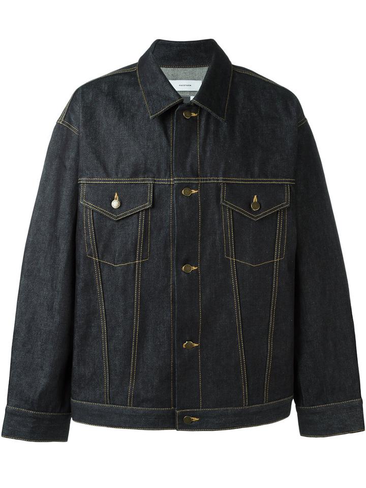 Facetasm Denim Jacket, Men's, Size: 3, Blue, Cotton