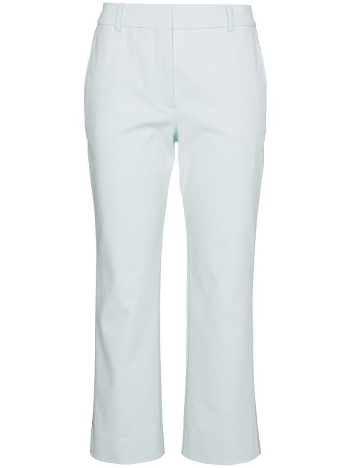 Sies Marjan Cropped Trousers With Contrasting Stripe - Green