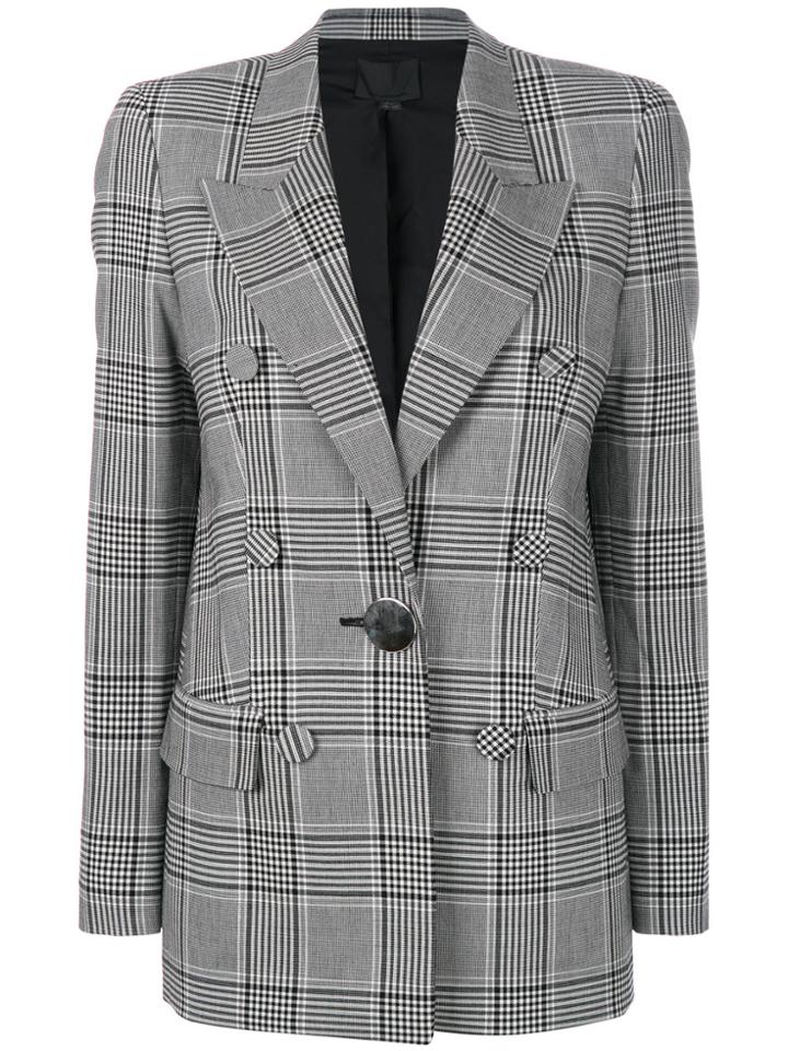 Alexander Wang Check Double Breasted Blazer - Black