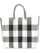 Truss Nyc Checked Tote, Women's, Black, Plastic