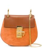 Chloé Mini 'drew' Shoulder Bag, Women's, Brown, Calf Suede/calf Leather