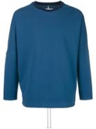Oamc Pandaemonium Print Sweatshirt, Men's, Size: Small, Blue, Cotton/spandex/elastane/polyamide