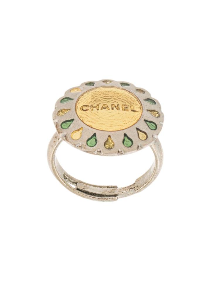 Chanel Pre-owned Logo Petal Ring - Silver