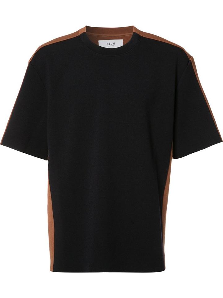 Keum Contrast Double Faced T-shirt, Men's, Size: Medium, Blue, Polyester/spandex/elastane/rayon