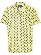 Mads N0rgaard Geometric Print Short Sleeve Shirt - Yellow & Orange