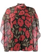 Red Valentino Camellia Printed Blouse - Black