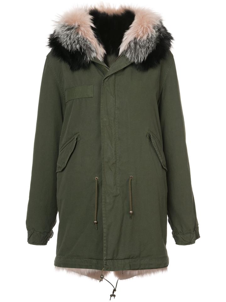 Mr & Mrs Italy Zipped Parka Coat - Green