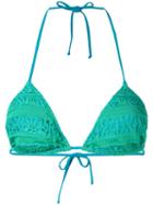 Cecilia Prado Crochet Bikini Top, Women's, Size: Medium, Green, Viscose/acrylic/polyamide/spandex/elastane