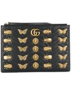 Gucci Gg Marmont Animal Studs Pouch - Black