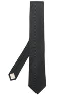 Prada Micro Stitch Patterned Tie - Black