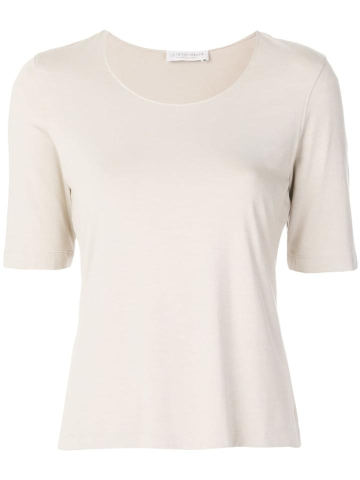 Le Tricot Perugia Basic T-shirt - Neutrals