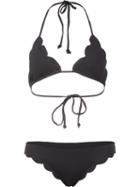 Marysia 'broadway Triangle Top & Brief Bottom' Bikini, Women's, Size: Small, Black, Polyamide/spandex/elastane