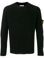Stone Island Ribbed Sweater - Black