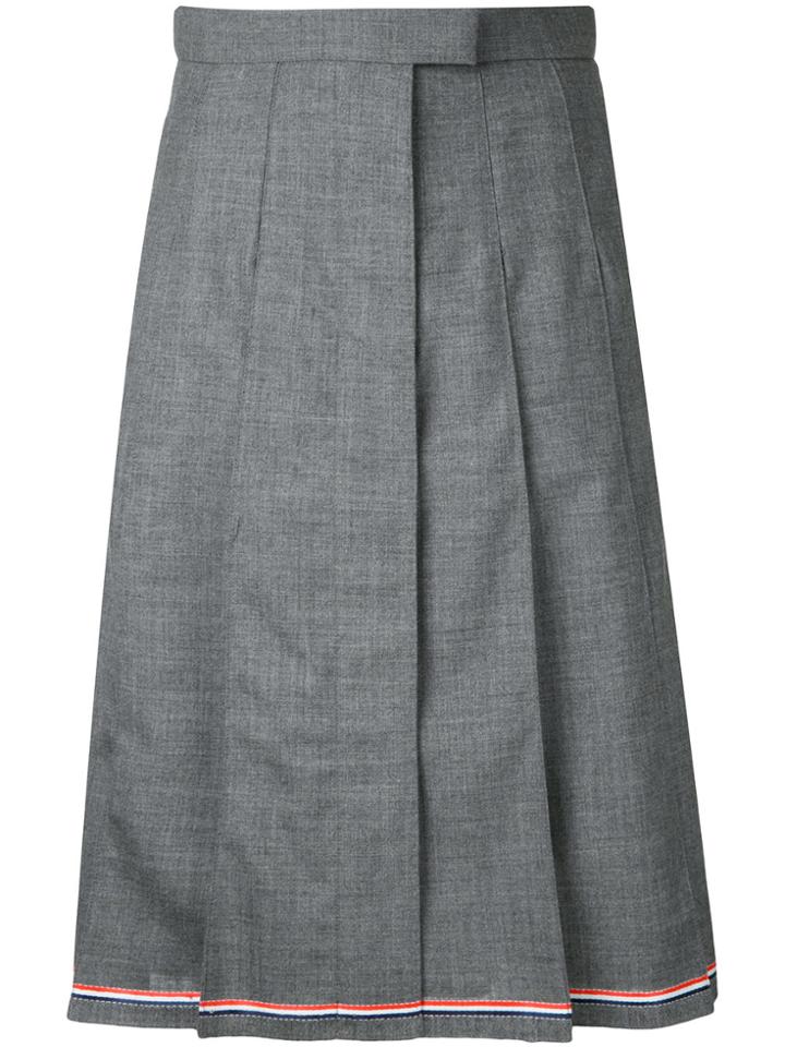 Thom Browne Pleated Skirt - Grey