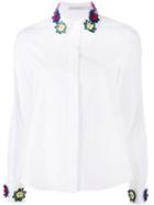 Mary Katrantzou Shane Guipure-lace Shirt, Women's, Size: 10, White, Cotton/spandex/elastane