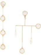 Faris Ovo Mobile Mismatched Earrings - Gold