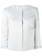 L'autre Chose - Floral Motif Jacket - Women - Polyamide/acetate/viscose - 40, Grey, Polyamide/acetate/viscose