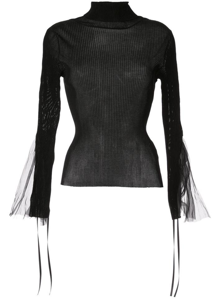 Shanshan Ruan Plissé Top - Black
