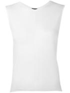 Ann Demeulemeester - Open Back Sheer Tank Top - Women - Modal/cashmere - 38, Women's, White, Modal/cashmere