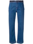 Karl Lagerfeld Tailored Pintuck Jeans - Blue