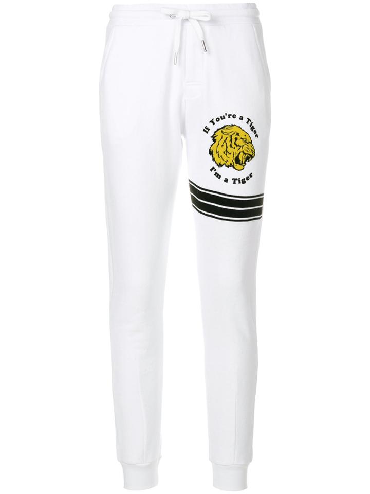 Zoe Karssen Tiger Patch Track Pants - White