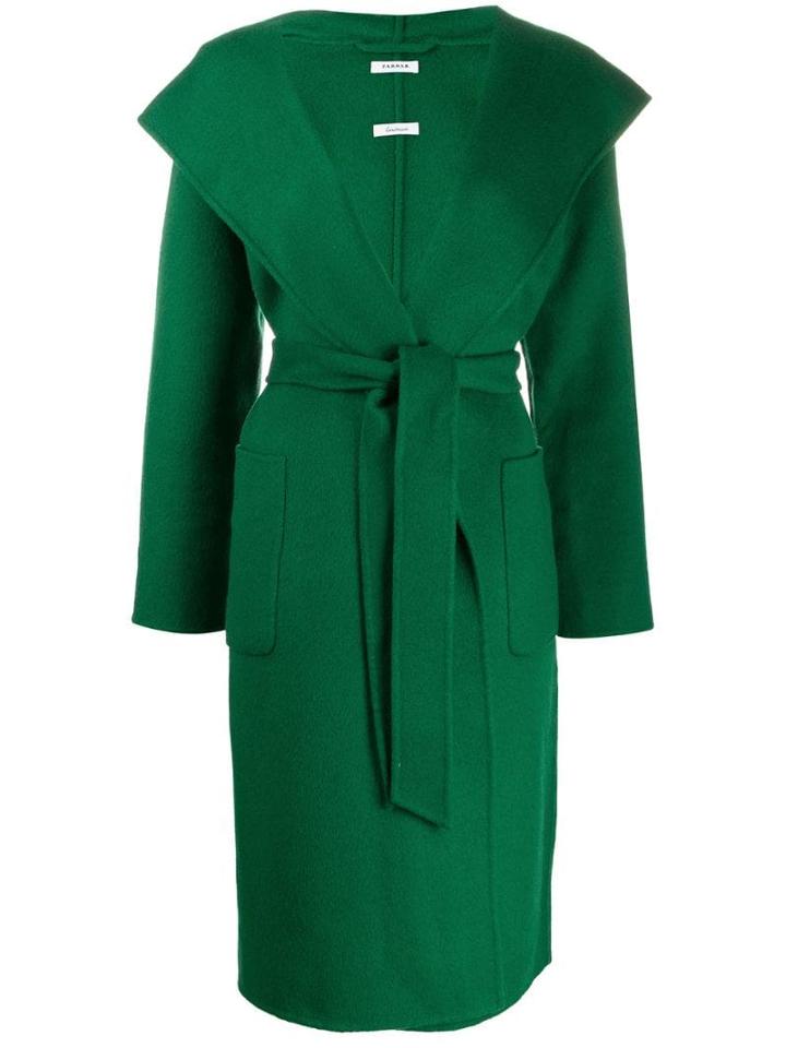 P.a.r.o.s.h. Fitted Hooded Coat - Green