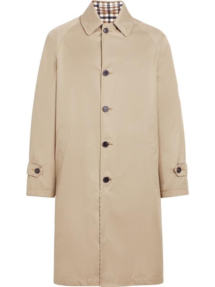 Mackintosh Beige Reversible Cotton & Wool Overcoat Gm-112 - Neutrals