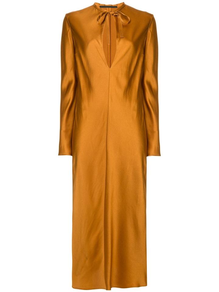 Haider Ackermann Tie Neck Dress - Brown