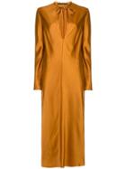 Haider Ackermann Tie Neck Dress - Brown