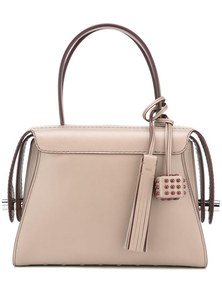 Tod's Contrast Trimmings Tote Bag, Women's, Nude/neutrals