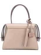Tod's Contrast Trimmings Tote Bag, Women's, Nude/neutrals