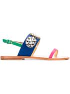 Dsquared2 Embellished Sandals, Women's, Size: 36, Leather/glass