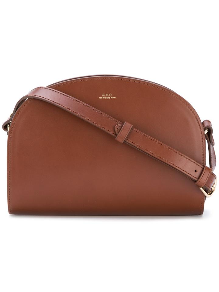 A.p.c. Demi Lune Shoulder Bag - Brown