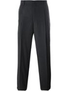 E. Tautz Pleated Trousers With Belt Loop, Men's, Size: 30, Grey, Silk/viscose/wool