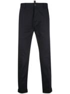 Dsquared2 Chino Trousers With Turn Up Cuffs - Blue