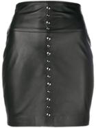 Pinko Front Rivet Detail Short Skirt - Black