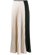 Noon By Noor Avalon Pleated Two-tone Skirt - Black