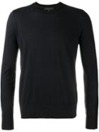 Rag & Bone Crew Neck Jumper, Men's, Size: Small, Blue, Silk/cotton/nylon