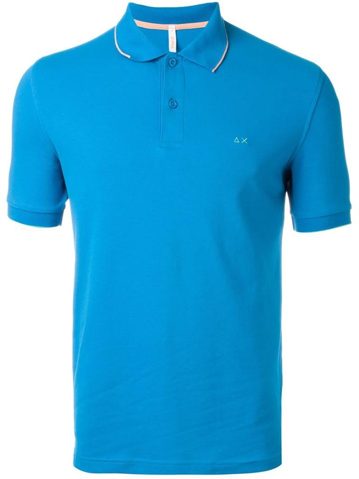 Sun 68 Trim Detail 'small Righe' Polo Shirt