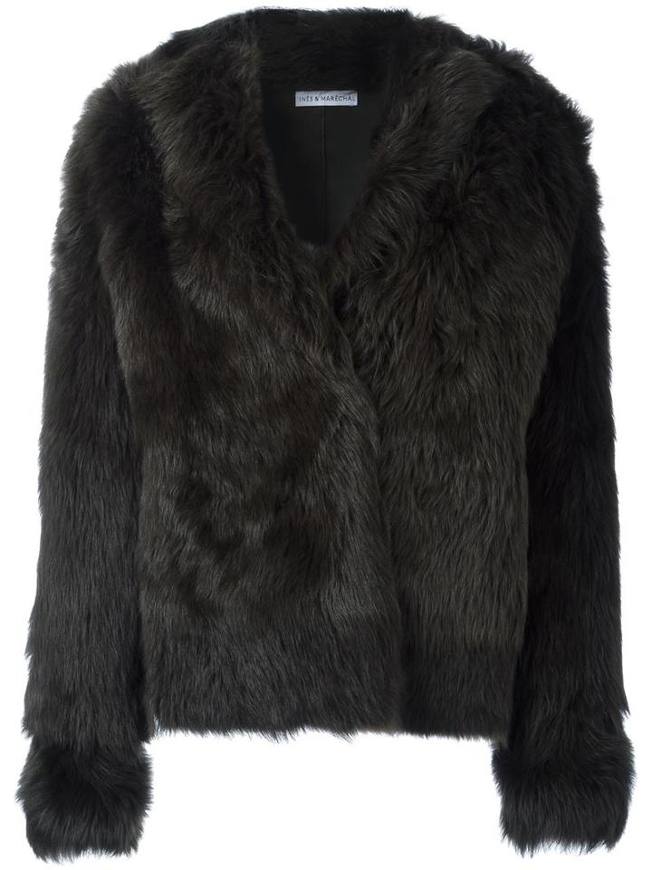 Ines & Marechal 'toscane' Jacket, Women's, Size: 40, Green, Lamb Fur/lamb Skin