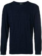 Fendi Knitted Logo Sweater - Blue